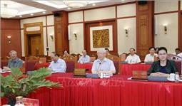 Bộ Chính trị làm việc về chuẩn bị đại hội các đảng bộ trực thuộc Trung ương